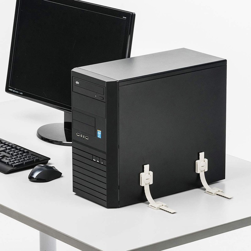 Sanwa Supply QL-60N Earthquake-resistant Stoppers (Long, Fall Prevention, 4 Pieces)