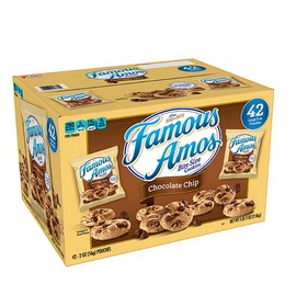 Famous Amos Chocolate Chip Cookies Baked Snacks Cookie Premium Chocolate Chips 42 ct.