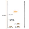 sourcing map 20pcs 8/32 Inch M4 Threaded Rods with 40pcs