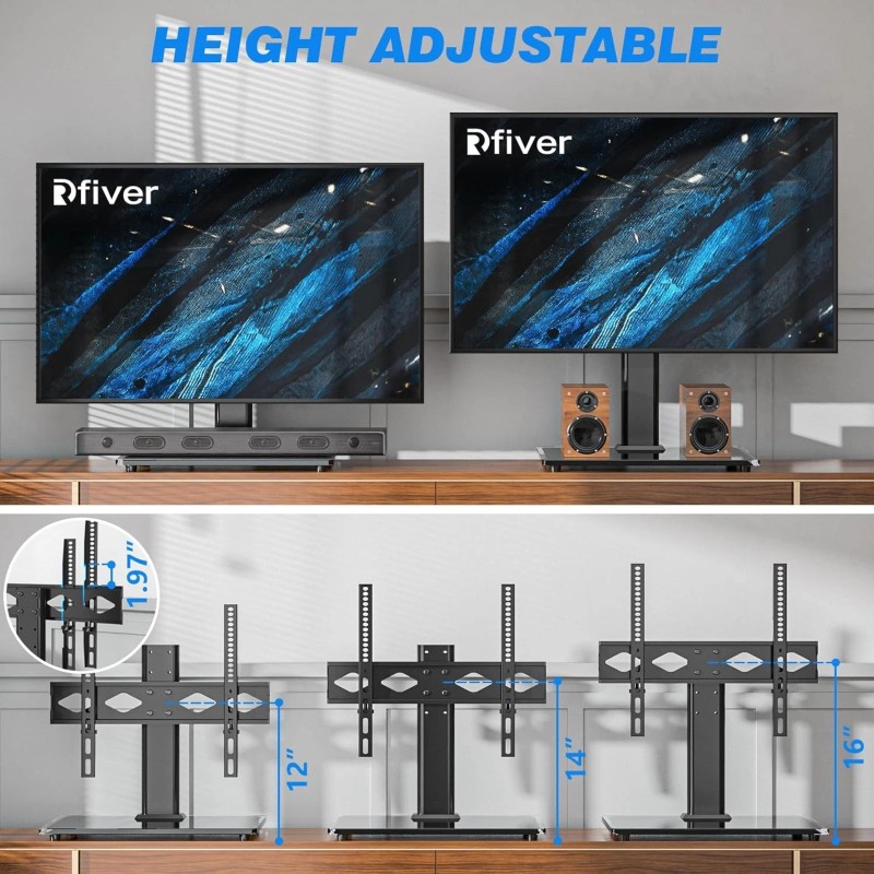 Rfiver Universal Table Top TV Stand Base Replacement for Most