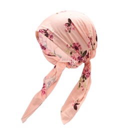 ZLYC Women Summer Chemo Beanie Hat Turbans Head ScaPi Pre-Floral Headwear(Floral Pink)