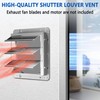 18 Inch Galvanized Shutter Exhaust Louver Vent, Automatic Gravity Shutter