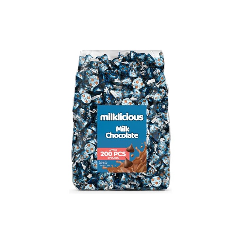 Milklicious Milk Chocolate, 2 LB Pack, Approx. 200 Pieces -