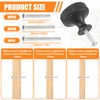 worahroe 10 Pcs Cabinet Knobs Black Matte Metal Round Knurled