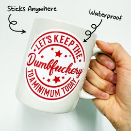 GRITKULTURE Let's Keep The to A Minimum Today Decal Stickers 10 Pack -Funny Sarcastic Motivational Sayings Humorous Quote Vinyl Decal for Car Truck Laptop Water Bottle Phone Hard Hat