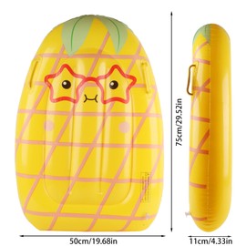 FainFun Bodyboard Inflatable Swimming Aid, Surfboard Inflatable Swimming Board Children with Handles, Children Learning Swimming Mini Air Mattress Swimming Board