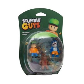 Stumble Guys Collectible Figures 3-Pack - Megalodon, Mr.Stumble, Capybara - 24 Styles to Collect