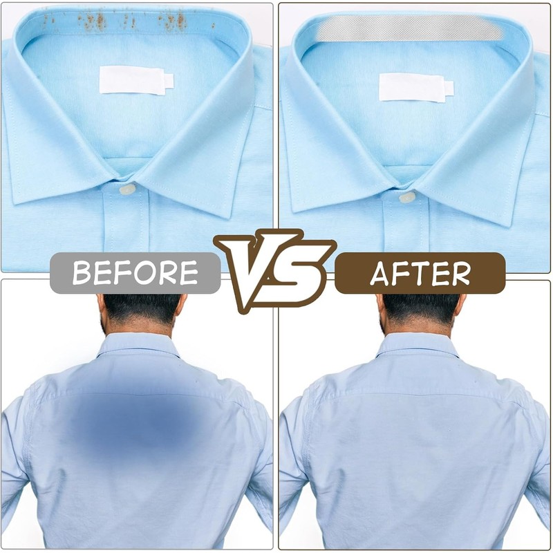 Protector De Cuello Desechable Para Camisas, 2 Rollos, Invisible, Autoadhesivo,