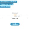 YOKIVE 200pcs 1/4W (0.25 Watt) 47k Ohm 5% Carbon Film