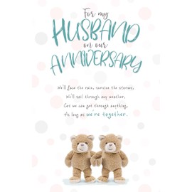 Emotional Rescue Husband Anniversary Card, Nice Words Anniversary Card For Husband, Anniversary Card For Husband, Greeting Card, Anniversary Card Husband, Husband Anniversary Cards,Multi,159mmx235mm