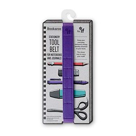 IF Bookaroo Tool Belt Stationery Organiser Pen Holder Stationery Holder Notebook Strap Purple