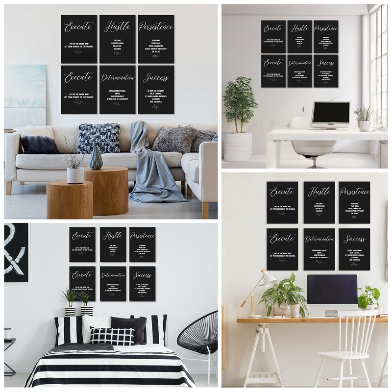 Coume 6 Pack Art Acoustic Panels 12" x 16" Inspirational