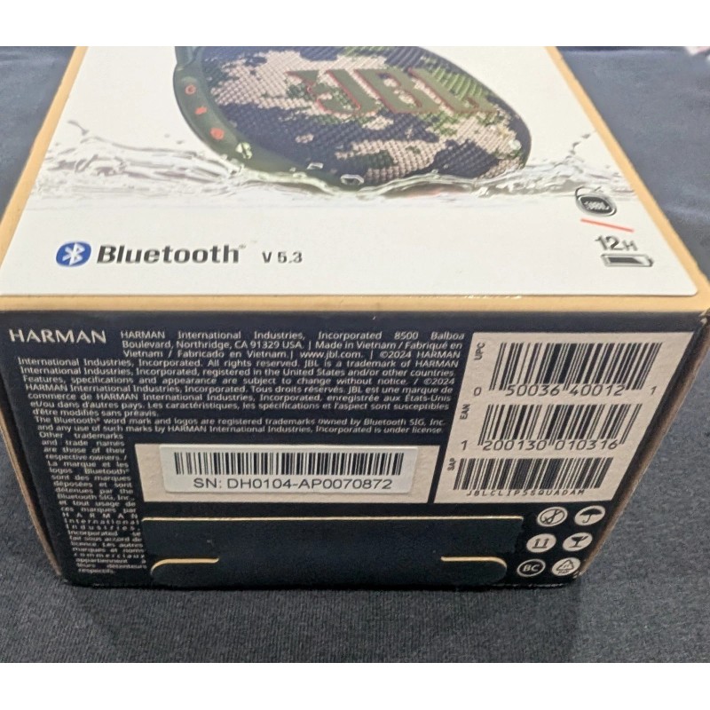 JBL CLIP 5 CAMO, NEW IN BOX! Waterproof, Dustproof, Bluetooth