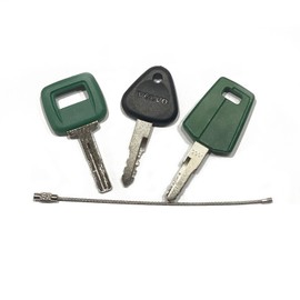 YESAY (3) Ignition Keys Master Set Heavy Equipment Key Set/Construction Compatible with Volvo Excavator Loader Truck