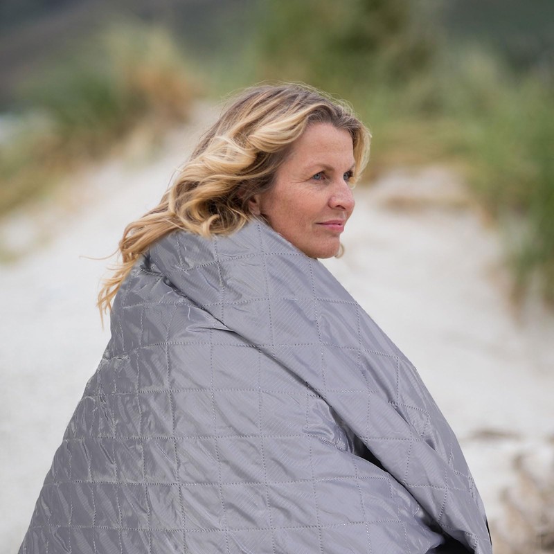 Tranqun 2 Large Outdoor Blanket 78'' x 55'' Quilted Windproof