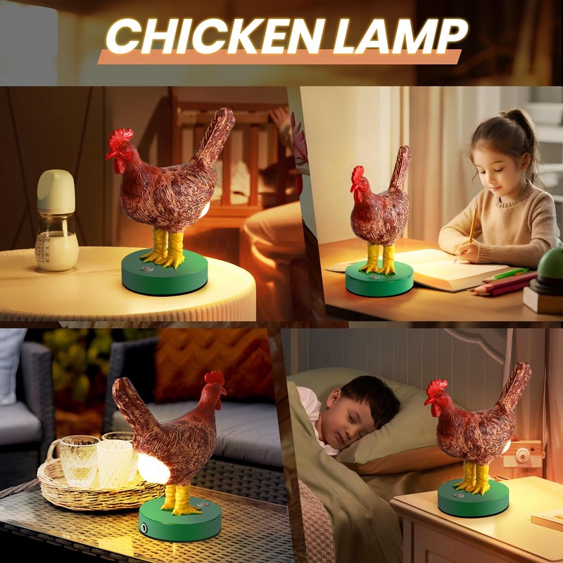 Chicken Lamp, Funny Chicken Butt Lamp 3D LED Egg Night