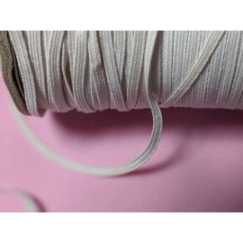 Unbranded Elastic white 1/8"selling by the yard for face mask, thin and comfortable