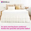 RIMELA Ruffle Bed Skirt Warm White King 18 Inch Drop,
