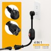 Angled Four-in-One Heavy Duty On/Off Switch Extension Cord 12-AWG 15A