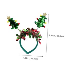 SAFIGLE 2pcs Christmas Headbands Soft Comfortable Party Hairbands Festive Xmas Headdress for Holiday Celebrations and Special Occasions