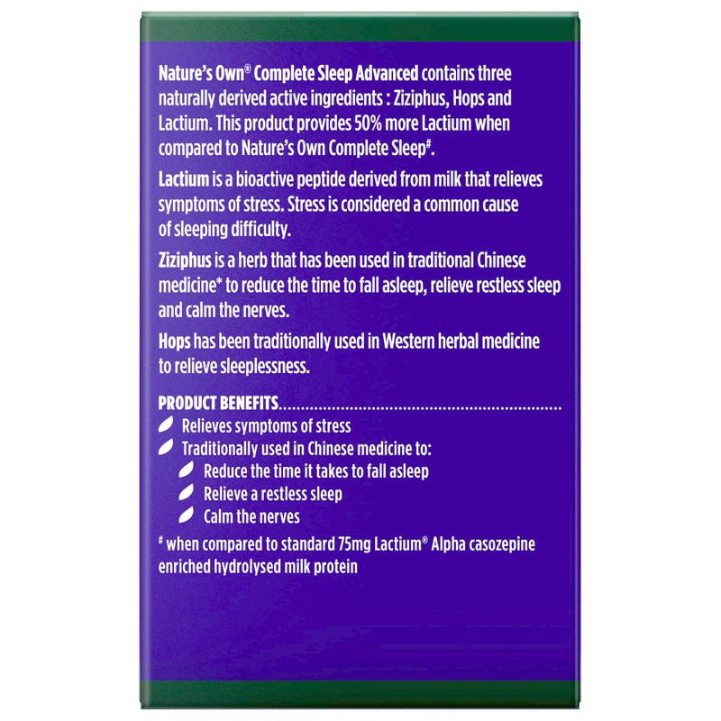 Nature's Own Complete Sleep Advanced for Stress Relief Tablets 60