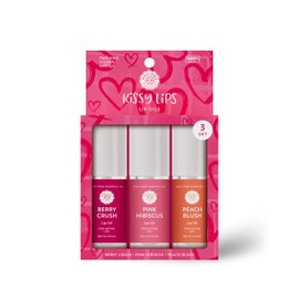 Woolzies All-Natural Lip Oils | Flavored Assortments | Moisturizing with Beautiful Tints Set of 3 (3 Pack, Kissy Lips)