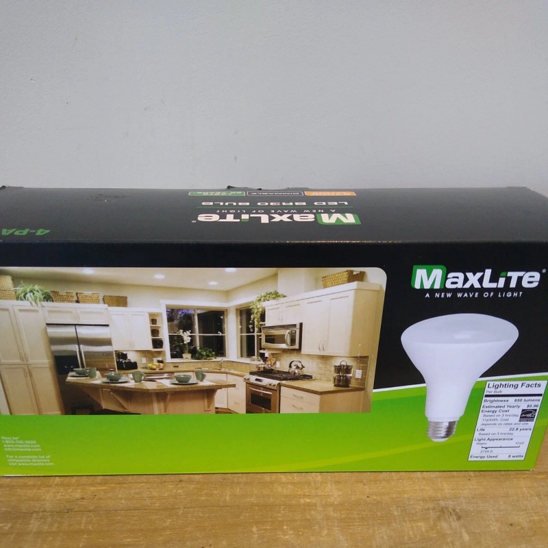 MaxLite LED BR 30 Bulbs Box Of 4 Maxlite 65W