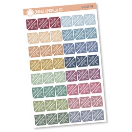 Mini Sized Pay Day Corner Planner Stickers, Muted Rainbow Pay Day Deposit Reminder Planner Labels, Payday Stickers (B-047-M)