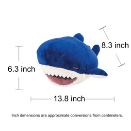 Livuha Ao 68842-63 Premium Nemu Animals Zap Shark Bolster Cushion, Total Length: Approx. 13.8 inches (35 cm), Fluffy, Chewy