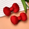 Cute Puffy Bow Hair Clips Red Hair Bows Kawaii Silk