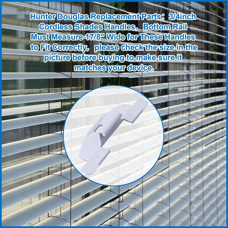 3/4inch Cordless Shades Handles Replacement for Hunter Douglas LiteRise Duette
