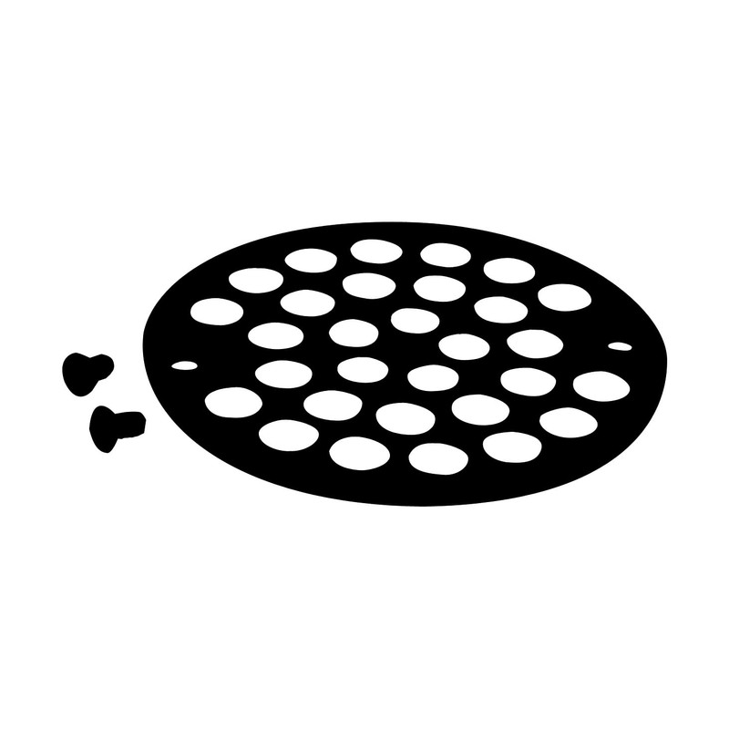 Westbrass A3192-62 4" OD Brass Shower Strainer Grid Drain Cover,