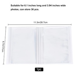GORGECRAFT 36 Pictures Clear Cover Photo Album 4x6 Portfolio Folder Photo Book Clear Pages Hold Card Holder for Artwork Great Art Book for Postcards or Picture Storage