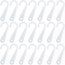 Surf turtle 500pcs Sock Display Hooks 1-3/4 Inch Clear Plastic J-Hooks for Sock Hat Underwear Hanging