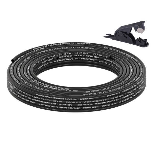 Boeray 35FT 1/8 DOT Air Line SAE J844 PA12 Nylon