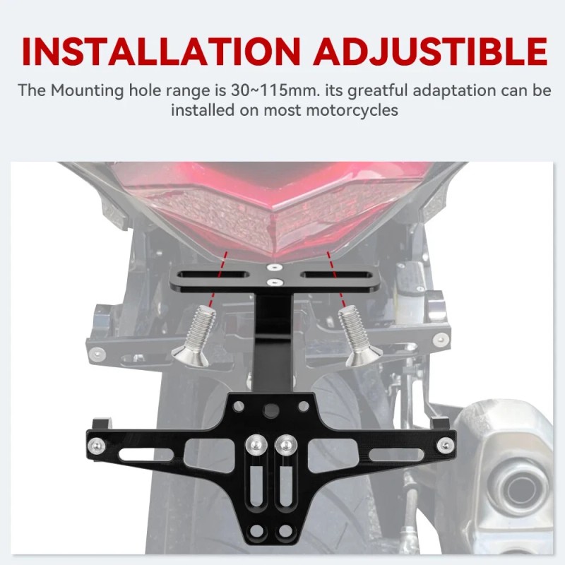 KEEPDSGN Motorcycle License Plate Bracket Fender Eliminator With LED Light