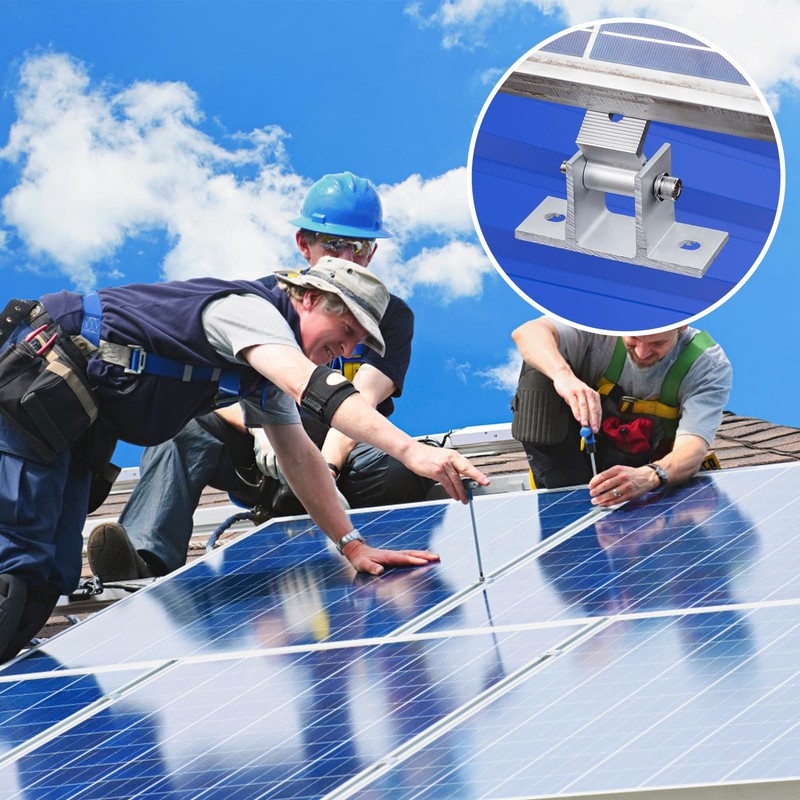 4PCS Solar Panel Mounts - Adjustable Brackets for RV &