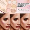 5 En 1 Paleta Sombras, Gloss, Iluminador, Rubor Y Contorno