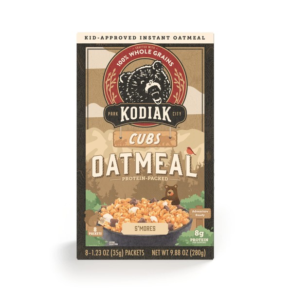 Kodiak Cubs Kids - Proteína de avena para niños, paquete de 8 paquetes (pequeños)