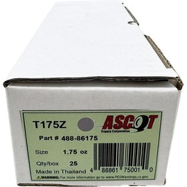 Ascot T Style Coated Zinc Clip-On Wheel Weights (ASWTZ) (1.75oz (Box of 25))