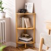 Atoping 3 Tier Bamboo Corner Shelf, Storage Stand with Adjustable