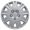 Elite Auto Chrome 4-Pack of 15' Push-on Silver Hubcaps fit