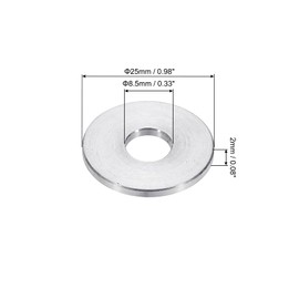 PATIKIL M8 Aluminum Spacers, 12pcs 5/16" x 1" Round Metal Spacers for 5/16 or M8 Screw Bolts, Unthreaded Standoff Bushing 0.08"L, 8.5x25x2mm