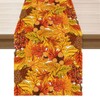 XCHI Fall Maple Leaves Pinecone Table Runner Table Decoration for
