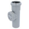 PP cleaning pipe, inspection pipe, diameter DN 50 mm, grey