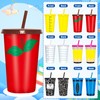 Jansun 12 Pack Teacher Appreciation Reusable Coffee Cups Plastic Tumblers