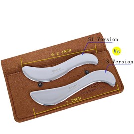 BYYDDIY Stainless Steel Gua Sha Muscle Scraper Tool,Scar Tissue Tool for Physical Therapy,Guasha Massage Scraper,Skin Scraping Tool for Soft Tissue (CA-S.S)