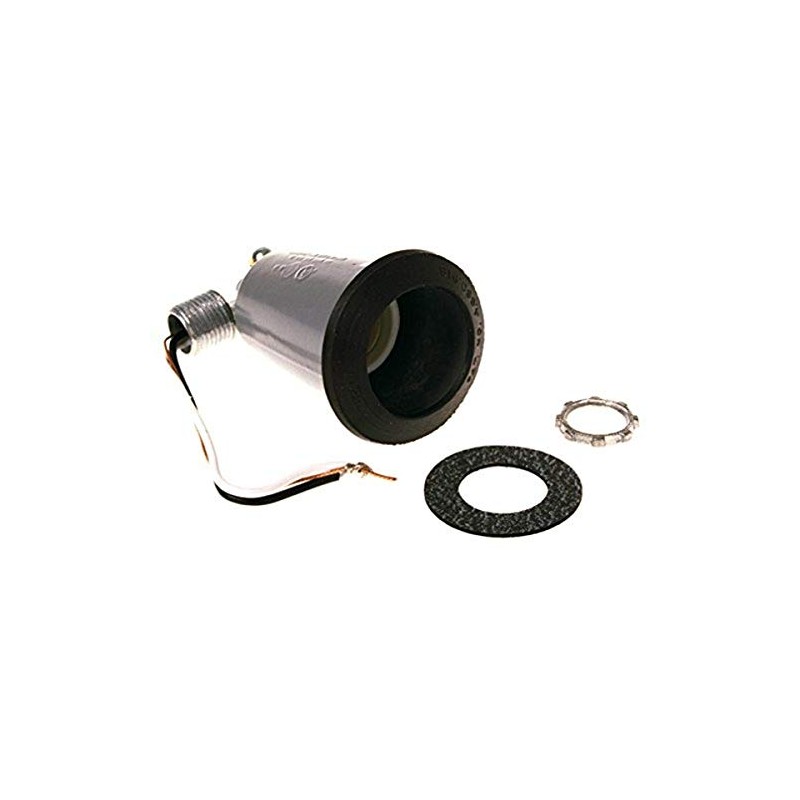 Bell 5612-0 Weatherproof Lampholder w/Gasket, Gray