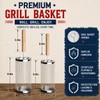 Rolling Grill Basket 2-Pack 304 Stainless Steel Grill Basket with