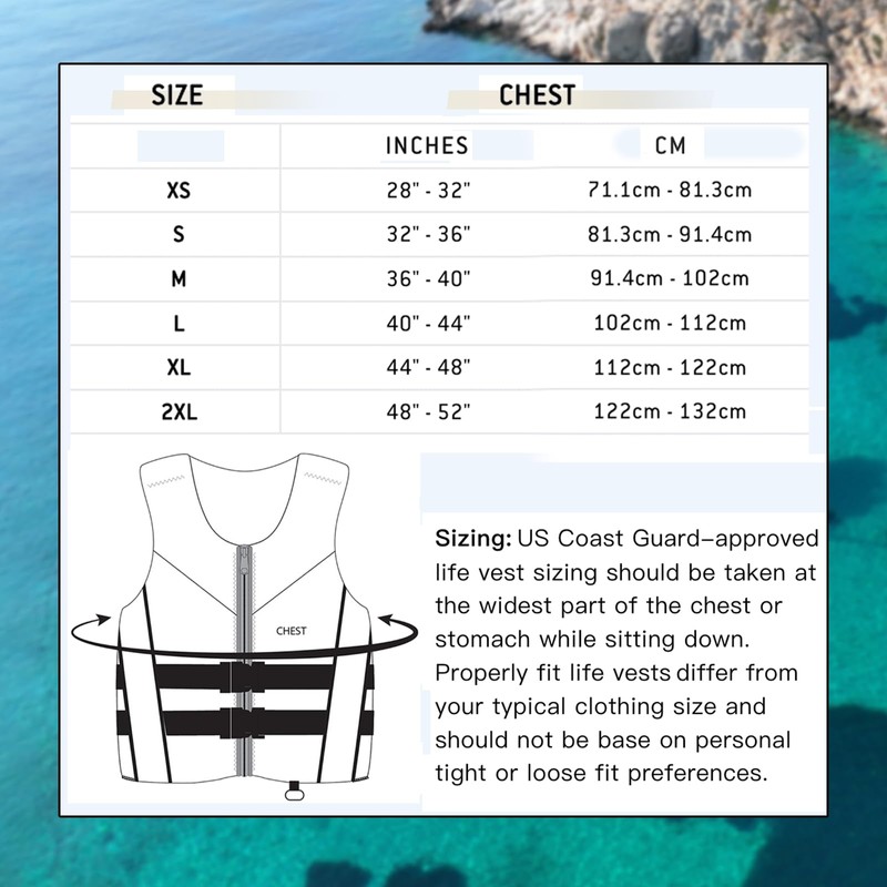 Jet Pilot Shaun Murray CGA Approved Neoprene Vest PFD (Black,